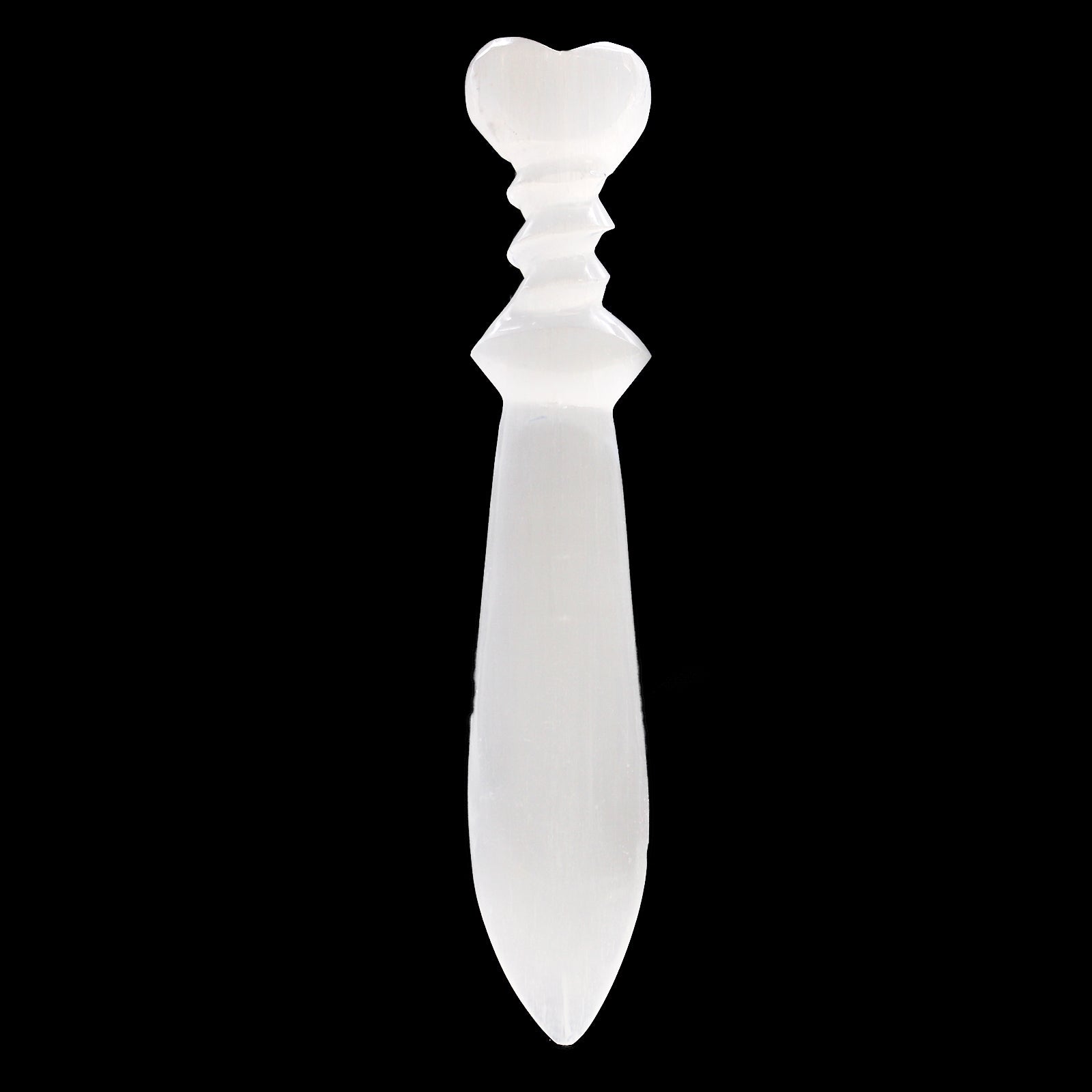 Selenite Ritual Knife - Spiral 25cm