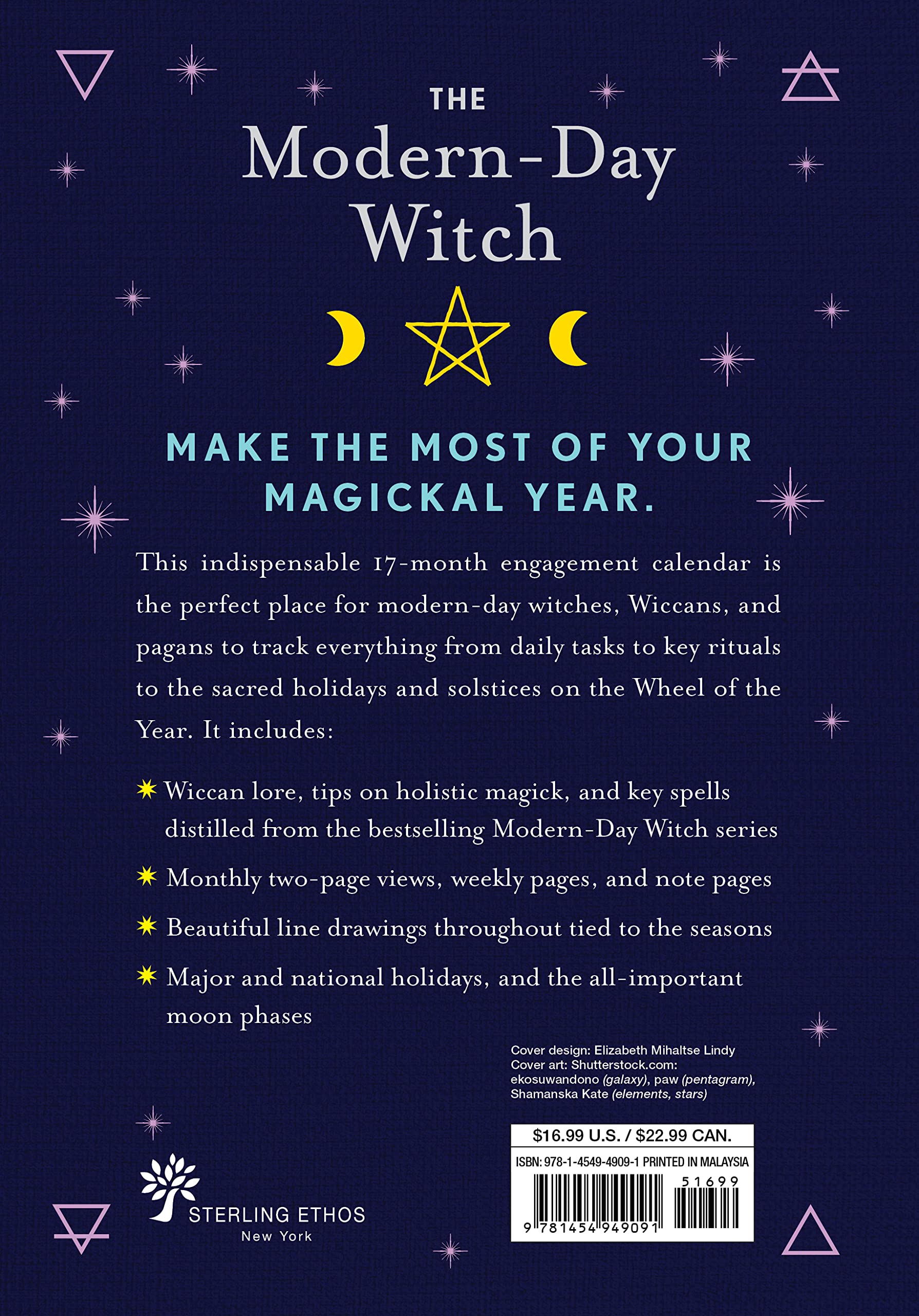 MODERN-DAY WITCH 2024 WHEEL OF THE YEAR 17-MONTH PLANNER