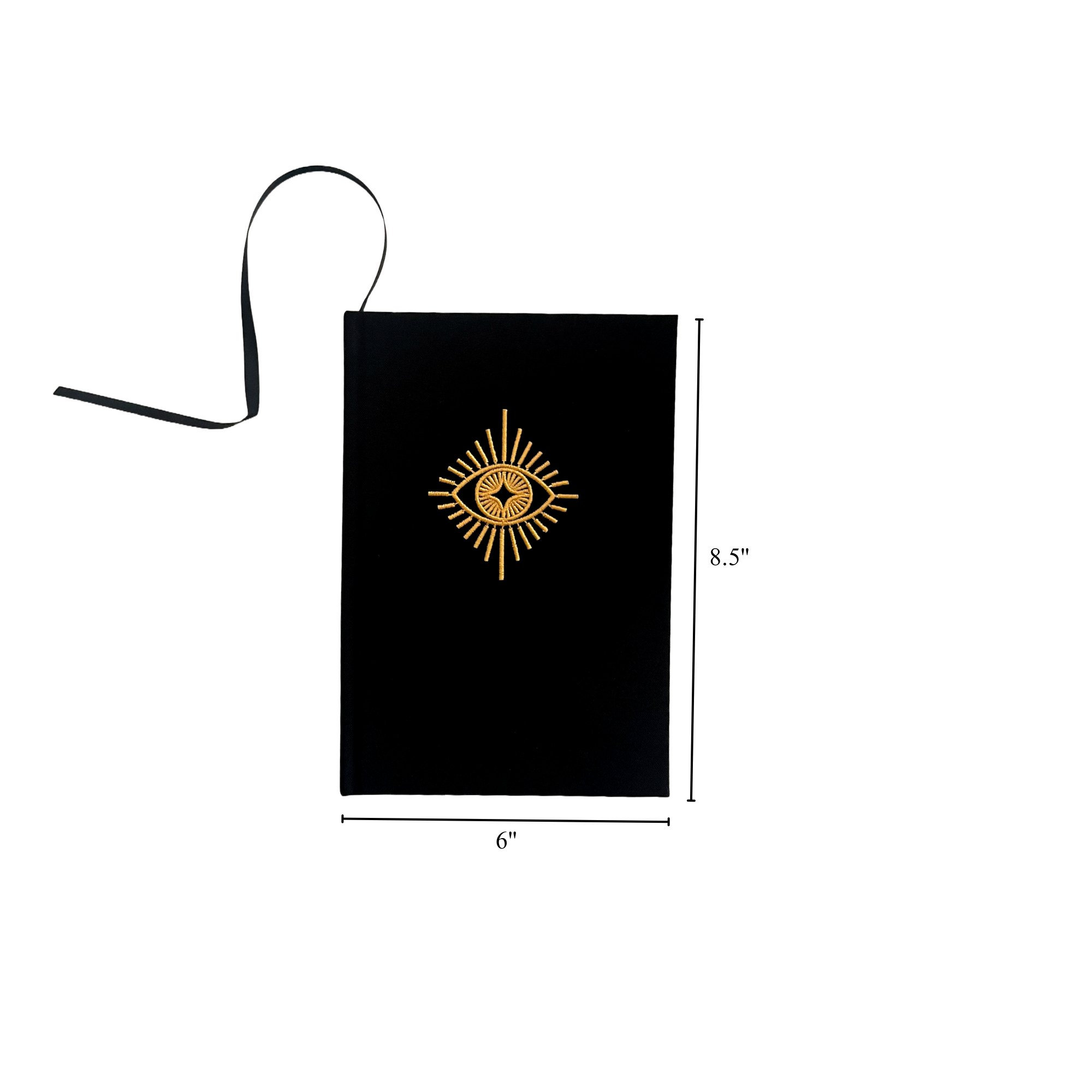 Embroidered Evil Eye Journal | A5 Size | Fabric Cover