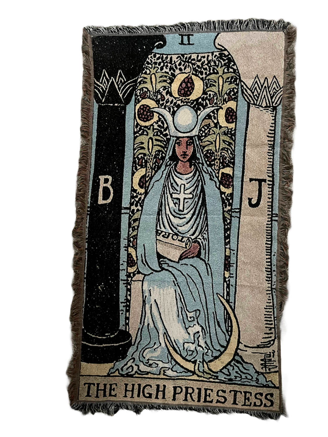The High Priestess Throw Blanket or Wall Hanging