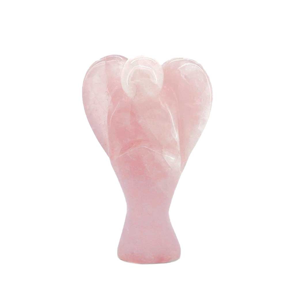 Pink Quartz Carved Angels