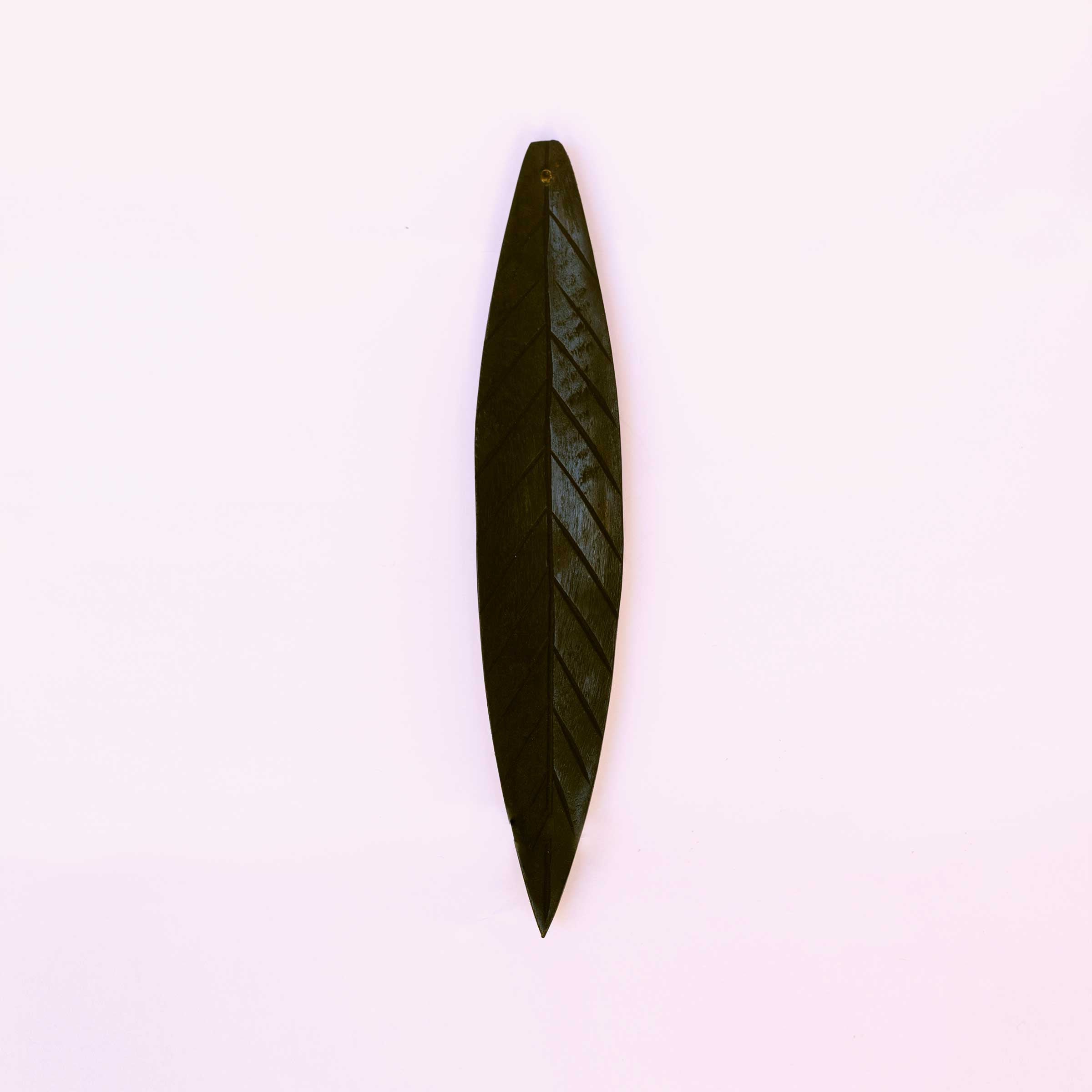Dark Leaf Wood Incense Holder