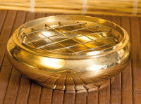 Brass Vessel w. Net incense burner