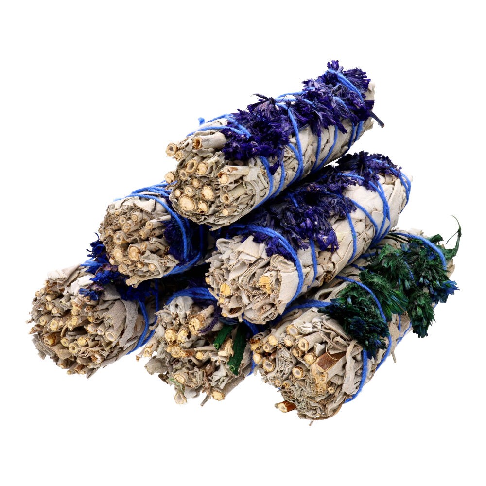 White Sage Smudge with Sinuata Blue